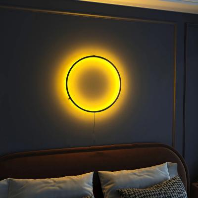 China Dropshipping Modern Nordic Cheap Modern Home Circle Decorative Wall Lamps For Living Room for sale