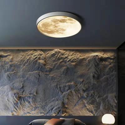 China LED Moon Outdoor Mounted Ceiling Light for Bedroom Living Room Study Hallway Staircase Lighting Acrylic Sconce Black White Outdoor Mounted Lamp for sale