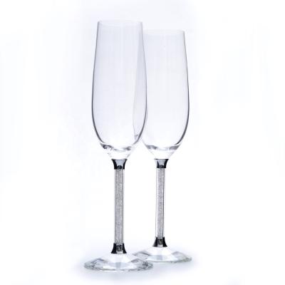 China Viable wholesale transparent lead-free glass goblets European and American style wine glass for sale