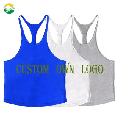 China Wholesale Custom Bodybuilding QUICK DRY Muscle Workout Tops Stringer Gym Vest Fitness Tank Cotton Tank Tops for sale