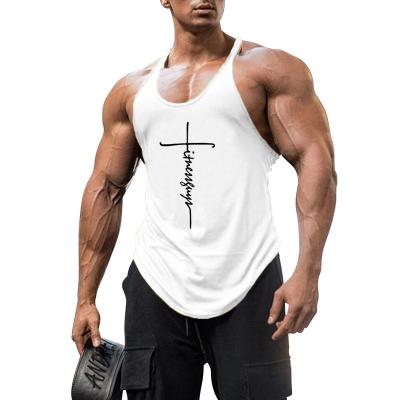 China QUICK DRY Custom Wholesales Mens Summer Sports Wear Workout Tank Top Cotton Fitness Stringers Sleeveless Sweater for sale