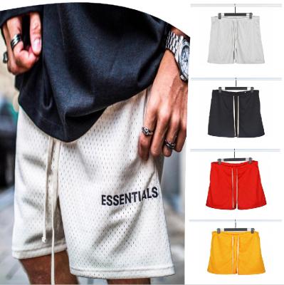 China Custom Sports and Fitness QUICK DRY 5 Inch Two Line Drawstring Lettering Bases Mesh Mens Street Wear Shorts Empty Boys for sale