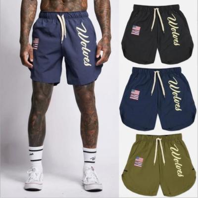 China QUICK DRY Mens Gym Workout Shorts Bodybuilding Running Fitted Training Jogging Short Pants With Zipper Pocket 3 Colors for sale