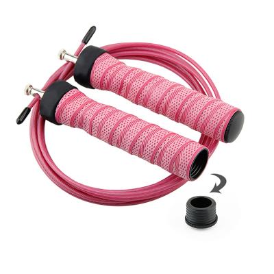 China Wholesale Custom Heavy Weighted Jump Rope PVC Steel Cable Speed ​​Plastic Logo High Fitness Adjustable Sweatband for sale