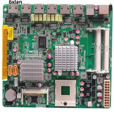 China Industrial Chipset Firewall Inte GM45 Server Mainboard Support 6 LAN Interface Motherboard for sale