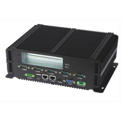 China Fanless Embedded Industrial Computer Box For CPU Duo Core 2 Intel Machine POS Industrial PC 251*165.5*100mm & DDR3 Slot 2G & 2*PCI for sale