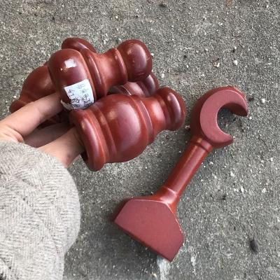 China CLASSIC Decorative Wooden Curtain Pole Accessories Finials 28MM Hardwood Wooden Curtain Rod Ends for sale