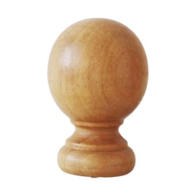 China Ball Finial 28MM Finial 28MM Natural Finish Wood Curtain Rod Ends Curtain Rod Accessories for sale