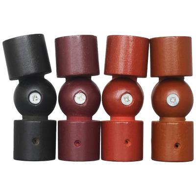 China 28MM Brown Curtain Rod Accessories Adjustable Corner Connector 28MM Brown Red Yellow Red Curtain Pole Accessories for sale