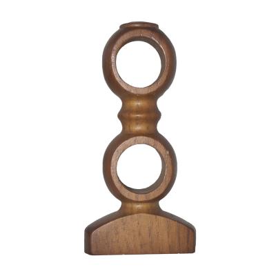 China Brown Window Curtain Poles OEM Curtain Rod Holder 19MM 28MM Double Curtain Brackets 35MM for sale