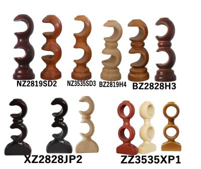 China Curtain Rod Bracket Wooden Mounting Holder 28MM 35MM Double Window Curtain Pole Curtain Poles Frames for sale