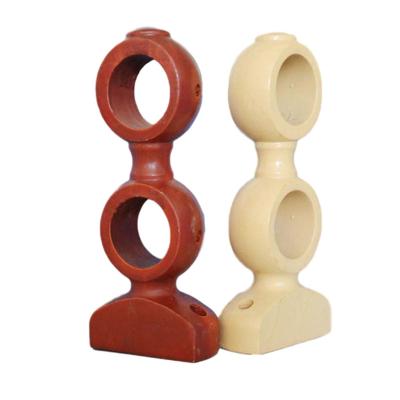 China Wood Curtain Pole Bracket 28MM 19MM Double Window Curtain Pole Window Curtain Rod 35MM for sale