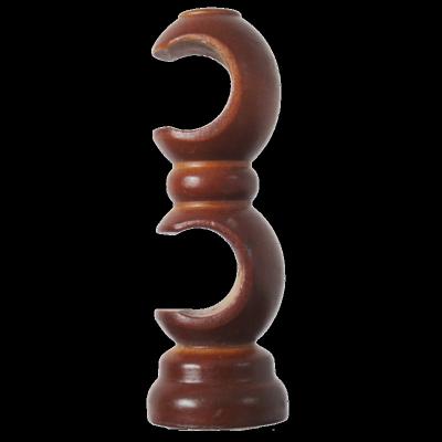 China CLASSIC Wooden Double Window Curtain Rod Bracket Holder 28MM Double Curtain Pole Bracket 28MM for sale