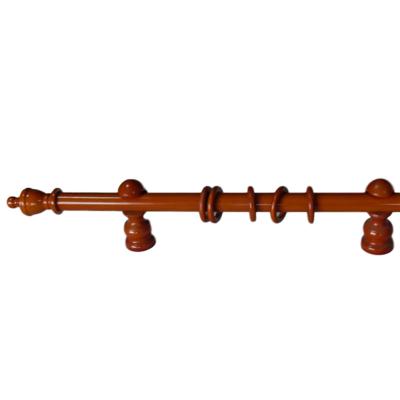 China OEM CLASSIC Wooden Curtain Pole Finials Brackets Set 28MM Wooden Curtain Rod 35MM for sale