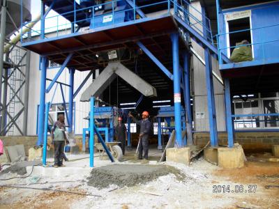 China Bucket Elevator Concrete Mixing Plant , Ready Mix Concrete Plant for sale