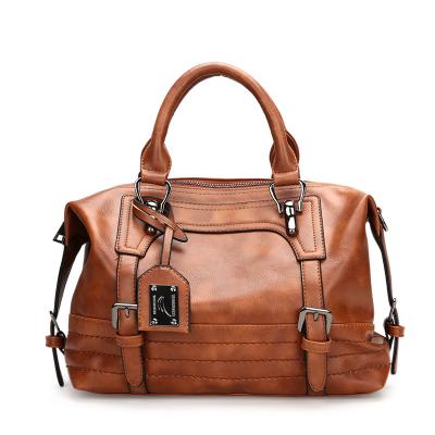 China 2019 New Fashion Designer Large Capacity Oil Wax Pu Leather Bags Women Handbag Guangzhou Factory for sale