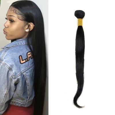 China Wholesale Straight Human Hair 100g Raw Cuticle Aligned Brazilian Straight Hair With Lace Frontal Closure for sale