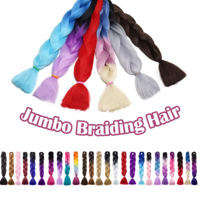 China Crochet Hair Synthetic Fiber Ombre Braiding Hair Straight Jumbo Braiding Extension For Woman for sale