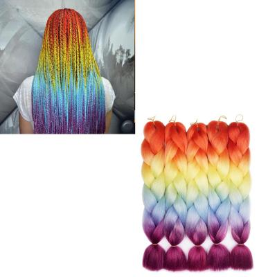 China New High Temperature Fiber Flammable Synthetic Jumbo Braid Hair for sale