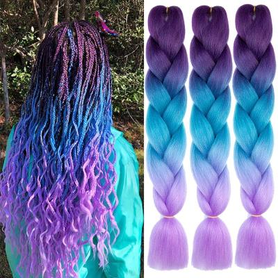 China Straight Ombre Hair Jumbo Braiding Synthetic Braiding Jumbo Braid Extension for sale