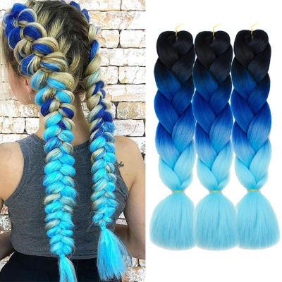 China Wholesale High Temperature Fiber Synthetic Expression Hair Elephant Crochet Box Braids Braiding Expression for sale