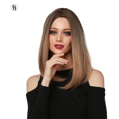 China Wholesale 28 Inch Long Straight Human Hair Wig With Bangs For Fashion Women Long Hair Natural Looking Wigs for sale