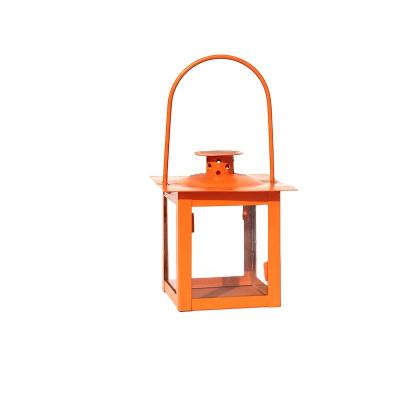 China Home Decor Orange Candle Lantern With Portable LED Candles For Home Decor Art Gifts In Outdoor Garden Classic Ornaments for sale