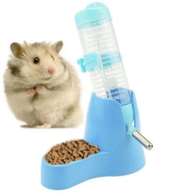 China Small Animal Water Bottles Stocked 2 In 1 Bottle Free Standing Cage Hanging Water Dispenser Suitable For Hamsters Rabbit for sale