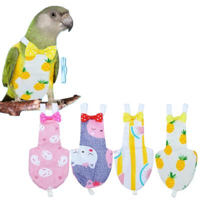 China New Viable Pet Bird Clothes Breathable Diapers Parrot Poop Cloth Pocket Diaper Pigeon Flight Suit Washable Pet Products for sale