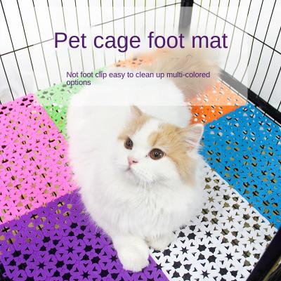 China Pet Breathable Foot Mat Non-Slip Easy To Clean Cushion Anti-card Cat And Dog Cage Grid Protective Pet Spliced ​​Wholesale Supplies for sale