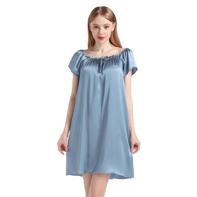 China 16mm Sexy Silk Nightgowns Girls Silk Nightgowns Women's Breathable Silk Nightgowns for sale