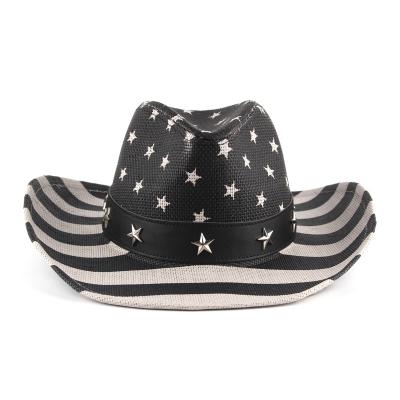 China Wholesale Cheap Wholesale Men's Fashionable Felt Hat Cap Women Tops Fashion Print Fashion Wide Brim Cowboy Hat for sale