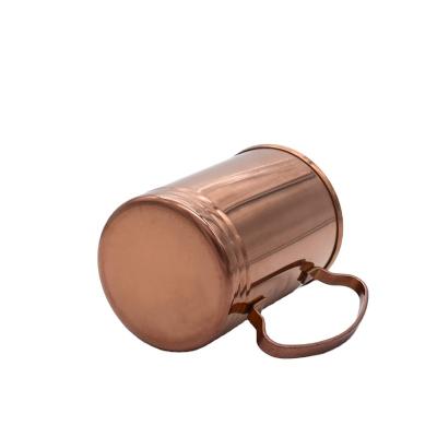 China 400ml bar bar copper-plated stainless steel beer mugs with rims 304 single layer cocktail mugs with metal beer mugs for sale