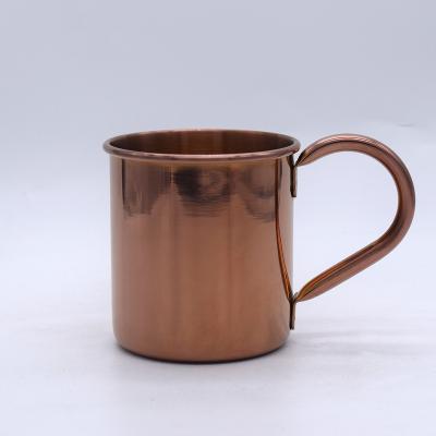 China Liquor Cup Stainless Steel Cup Restaurant Outdoor Copper Plated Camping Gift Disposable Rimmed Metal for sale