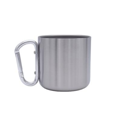 China Double Layer 400ml Beer Double Layer Outdoor Camping Mug Growing Stainless Steel Mug With 304 Cover Coffee Mug Supports Customization for sale