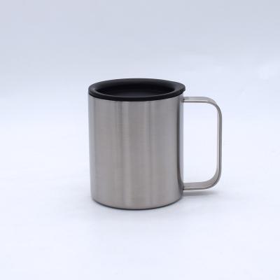 China Viable 210ml mug with handle lid stainless steel solid outdoor camping home office custom logo gift wholesale for sale