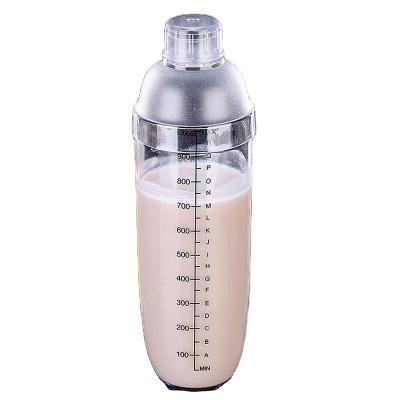 China Amazon Hot Selling 1000ml/34oz Cocktail Shaker Bar Tools BPA Free Plastic Martini Mixer Built In Strainer Drink Shaker Bar Tool Cocktail Shaker for sale