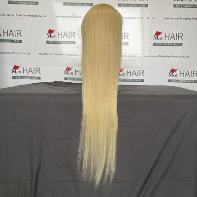 China Straight Human Hair Wigs 30inch 40inch Blonde Straight Blonde Hair Lace Front Wig Preplucked Natural Hairline 613 for sale