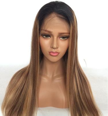 China High Density Lace Front Wig Look Fuller Colorful Silky Straight Wave Lace Front Human Hair Wig Cuticle Aligned Hair Wig for sale