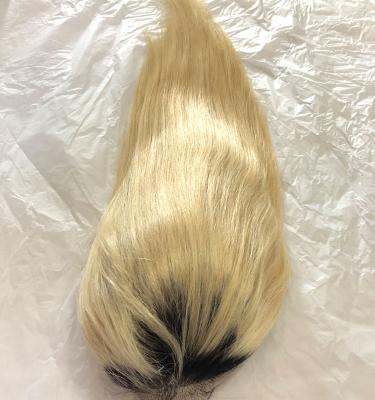 China Wave 4/613 Full Lace Wig Silky Straight Blonde Full Lace Wig Dark Roots Shedding Tangle Free 613 Virgin Wig For Black Women for sale