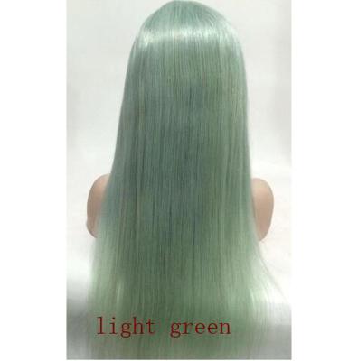 China Silky Straight Wave Green Lace Front Wig With Baby Hair Natural Ombre Green Brazilian Virgin Wig Full Green Hairline Lace Wig for sale