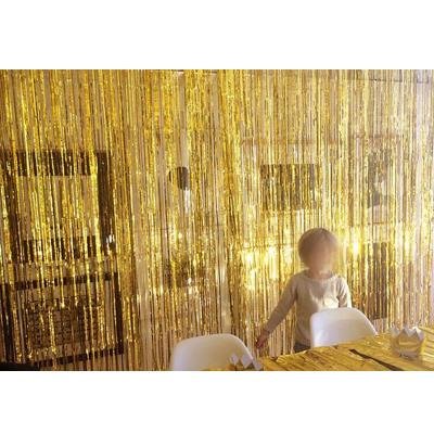 China PET Birthday Background Wall Decoration Foil Plastic Rain Curtain For Christmas Holiday Celebration for sale