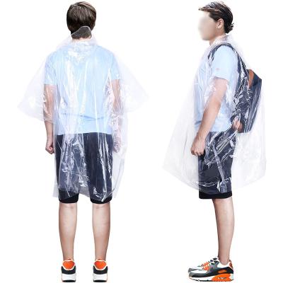 China 100% Waterproof PE Raincoat Bachelorette Disposable Rainwear 100% Travel Waterproof Clothing for Camping for sale