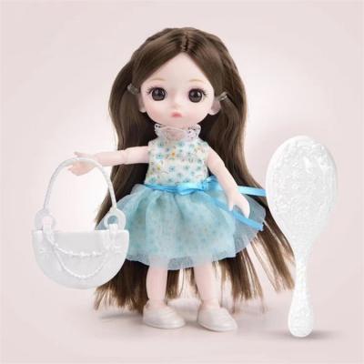 China DIY PLAY 16cm 23 Joints Hair Dresser Doll Toy Set Birthday Gifts For Girls for sale