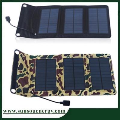 China Small power 5w USB charger-port folding solar panel, foldable solar panel phone charger for outdoor usage for sale