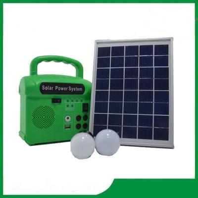 China ABS plastic 10w portable mini solar home lighting kits, portable solar system with mobile charger, FM radio sale for sale