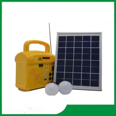 China 10w mini solar home lighting system / portable DC solar kits with radio, MP3, phone charger for camping for sale