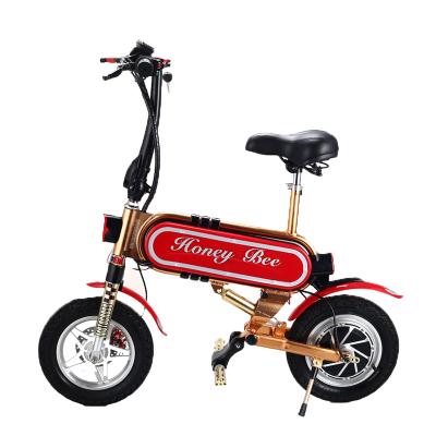 China 2021 Steel Folding Electric Bicycle 350w 6.0AH/7.8AH Portable Lightweight Electric Bike Folding Ebike for sale