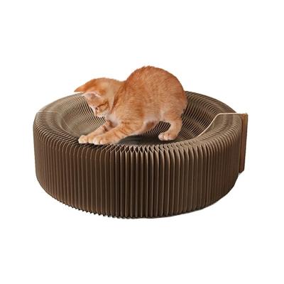 China Wholesale Discount Stocked Nest Donut Cardboard Scratcher Cat Scratcher With Factory Price for sale