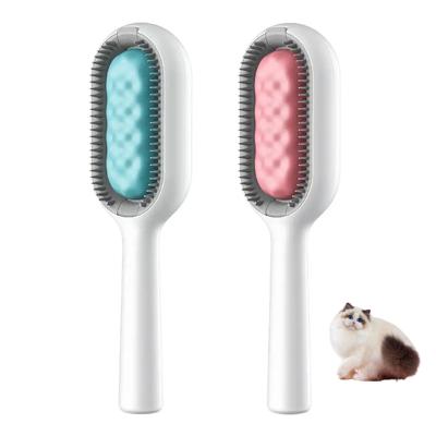 China New Desgin Pet Stocked Deshedding Brush Cats Dogs Fiber Remover Cat Grooming Comb Hair Remover Massage for sale